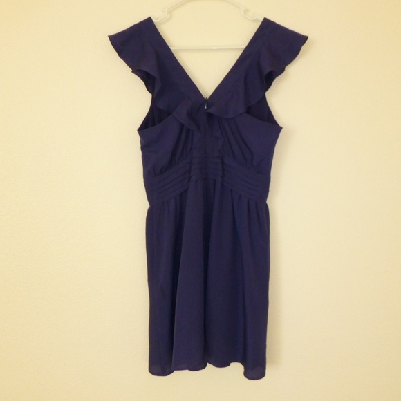 BCBGeneration Midnight Blue Ruffle Dress NWT - Picture 7 of 8